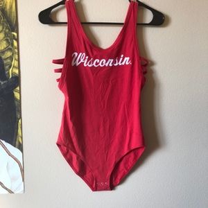 PINK Wisconsin bodysuit